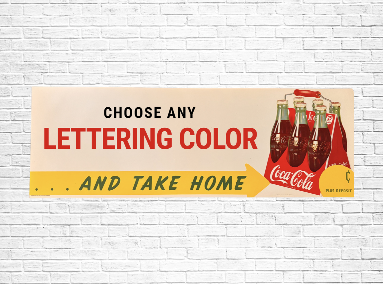 1947 Coca-Cola Personalized Paper Sign
