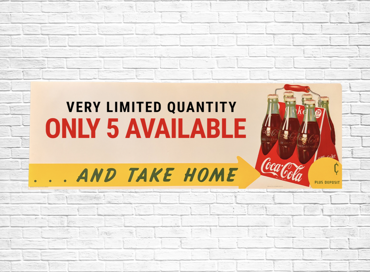 1947 Coca-Cola Personalized Paper Sign