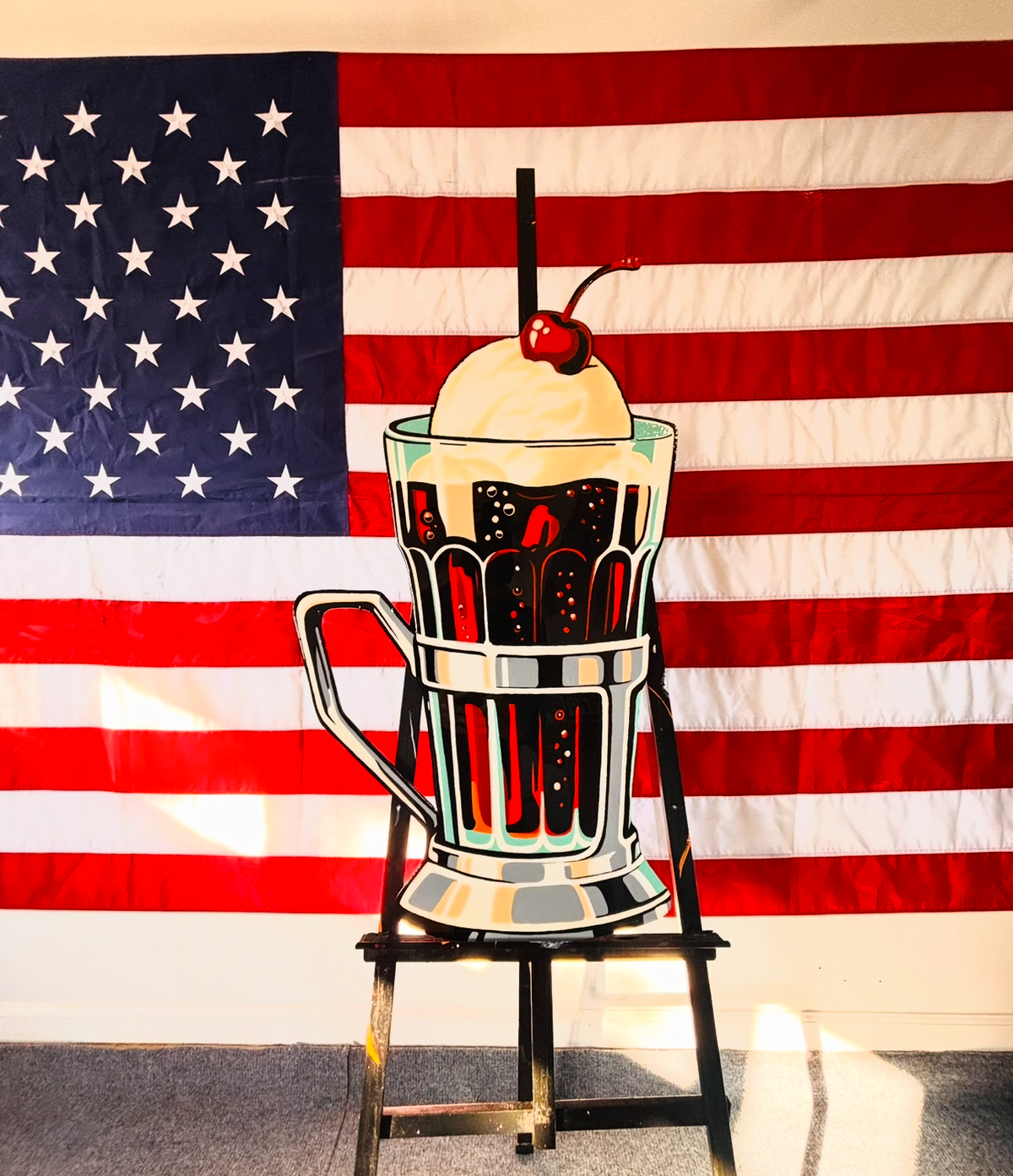Cherry Cola Cutout Sign - 40”