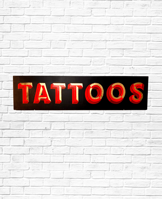 “Tattoos” Original Wall Banner Sign