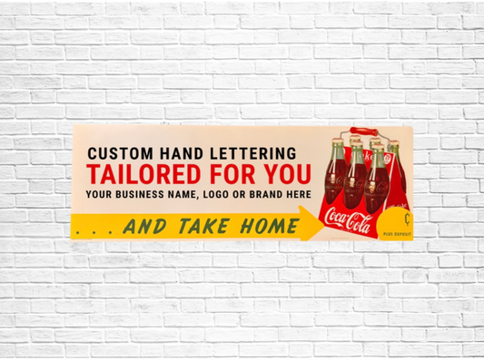 1947 Coca-Cola Personalized Paper Sign